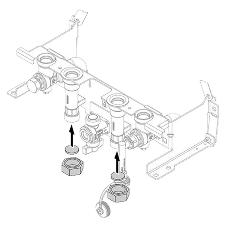 Viessmann Locking caps for cylinder connection (if DHW operation is not used)  – ZK02164