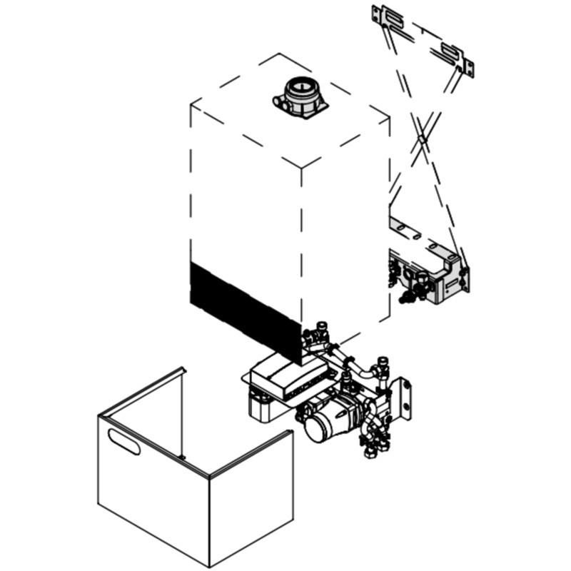 Viessmann Sub-mounting kit with mixer for system boiler can only be used in conjunction with a surface mounted pre-plumbing jig.  – ZK04304