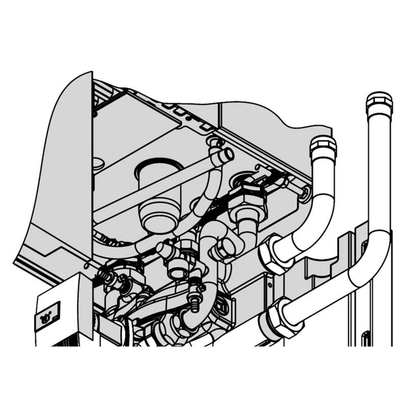 Viessmann Connection pipe bends for install top/bottom 120 – 150 kW – ZK03676