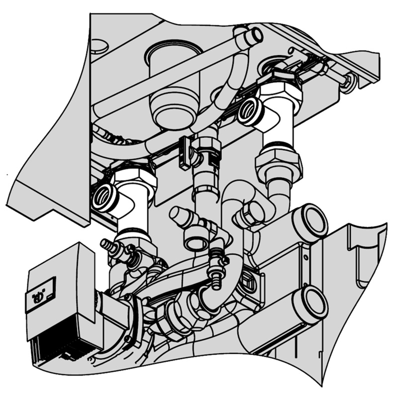 Viessmann Tee piece for DHW Cylinder no pump included 120 – 150 kW – ZK03670