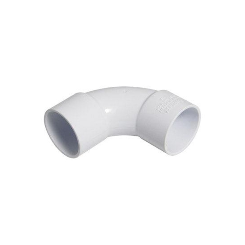 WS16W Floplast 50mm Swept Bend – White