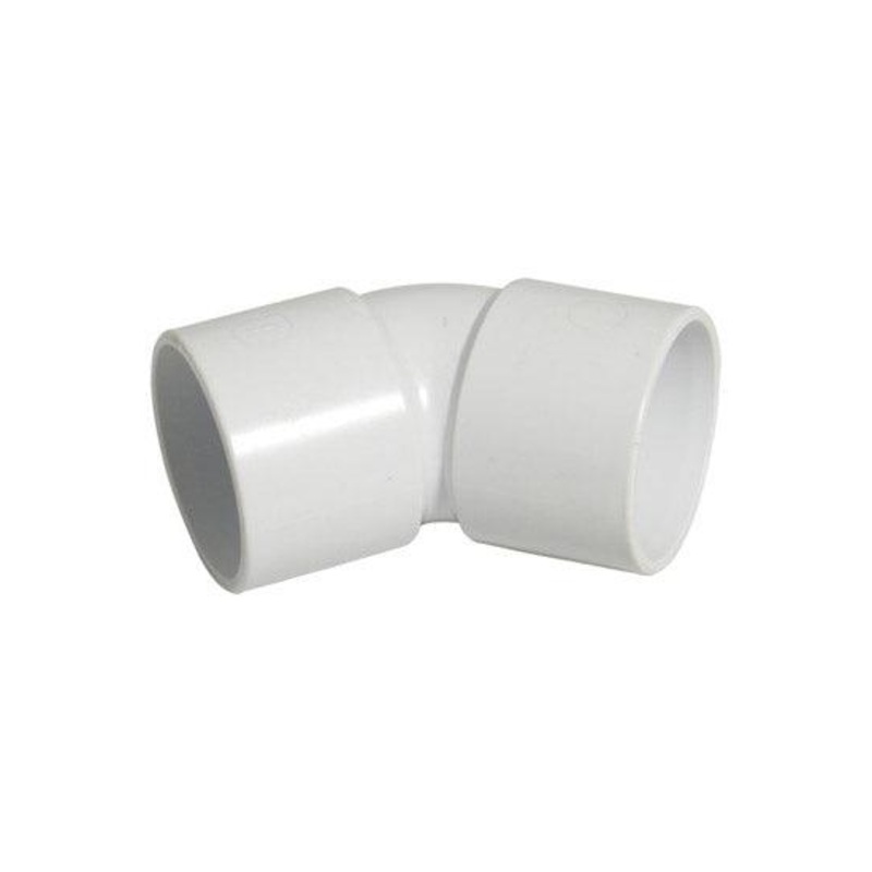 WS19W Floplast 40mm 45 degree Bend – White