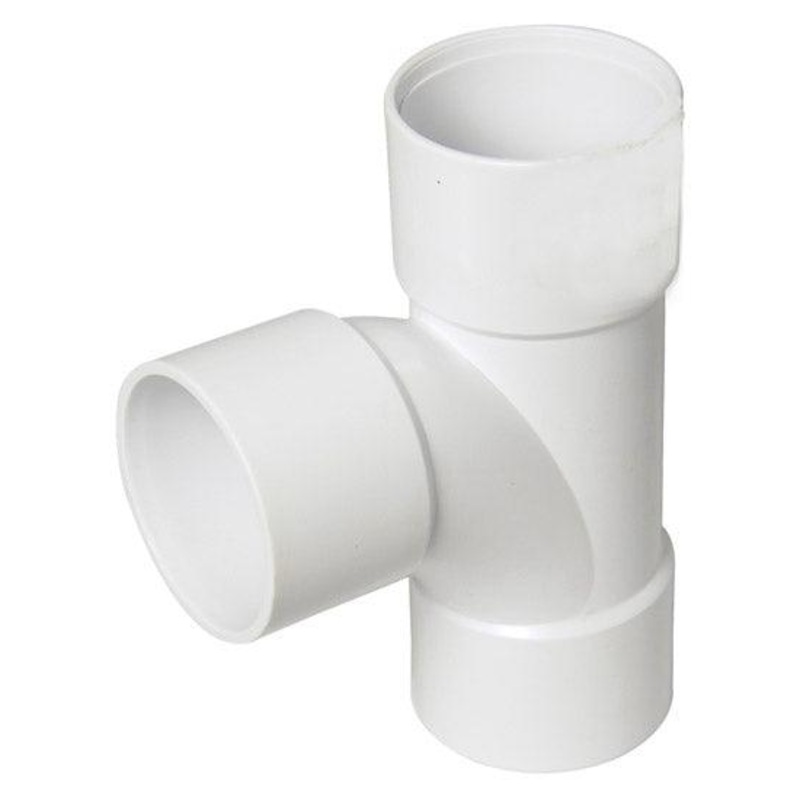 WS24W – Floplast 50mm Swept Tee – White WASTE044