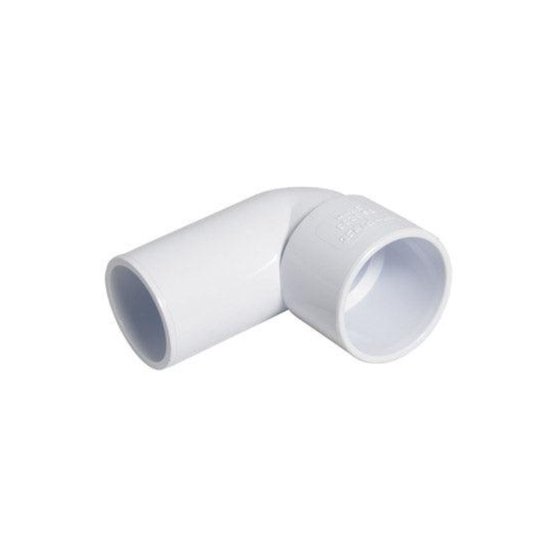 WS27W Floplast 40mm 90 degree Spigot Elbow – White