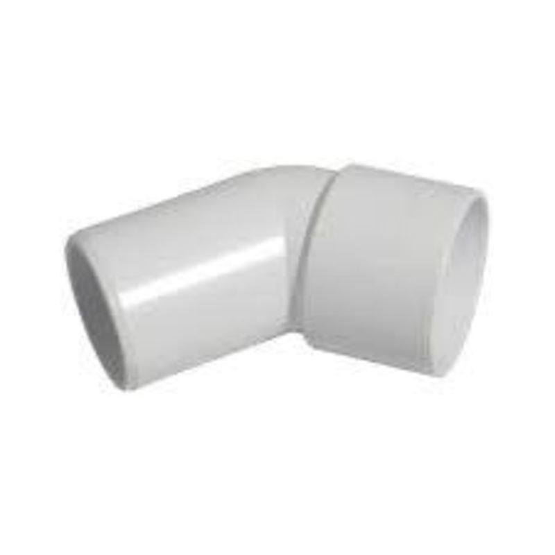 WS76W Floplast 32mm 45 degree Spigot Bend- White