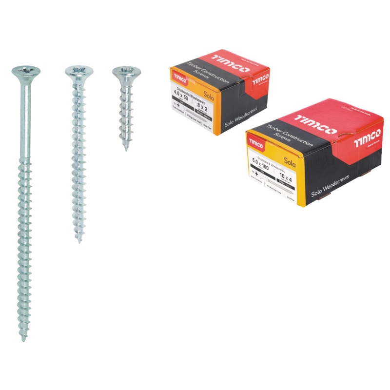 094080 – Timco Zinc Woodscrews 8 x 3 per 200