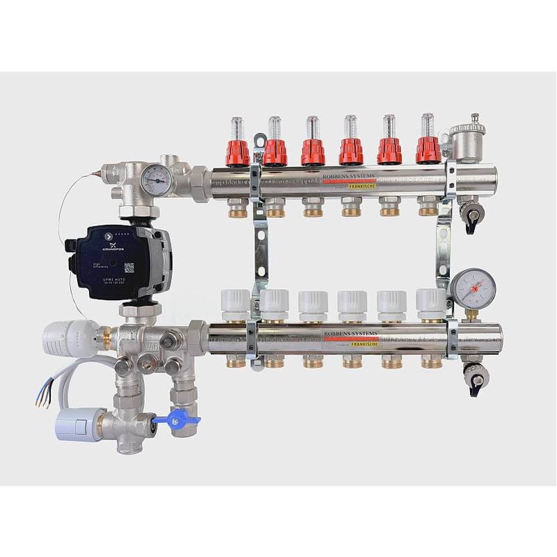 1 loop Assembled Singlezone Manifold for Boilers ( Nickel plated Brass – Pre mounted )