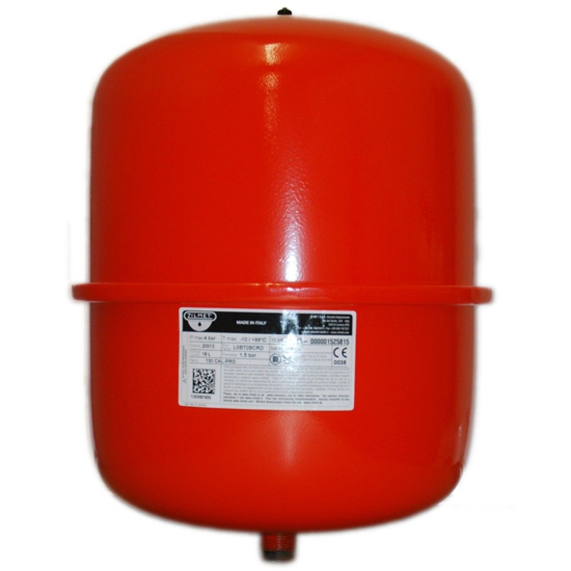 Z1-301018 – Zilmet Calpro 18L Heating Expansion Vessel C/w Bracket