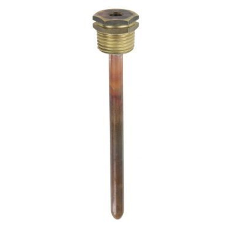 Brass 1/2 BSPT (tapered) x 100mm ID 7mm Immersion Sensor Pockets