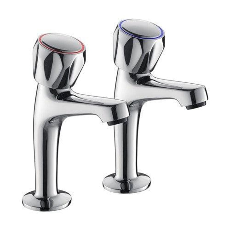 HS109N – Contract Sink Pillar Taps – Chrome (WRAS)