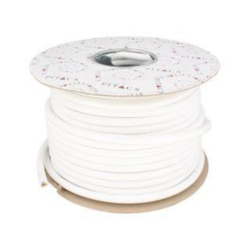 Pitacs 3183Y 2.5mm 3 Core Flex White Per Meter