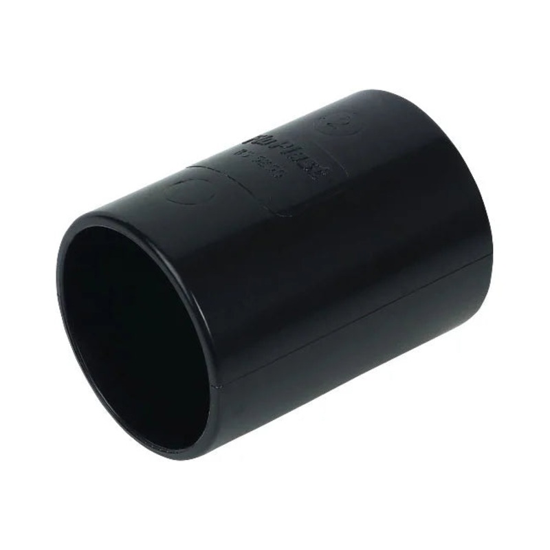 WS07B Floplast 32mm Straight Connector – Black