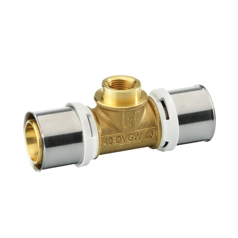 Alpex L tee with  Female Thread FT  40-Rp3/4-40 MS
