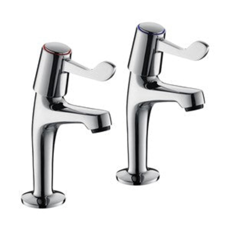 HS309N – Contract Lever Sink Pillar Taps – Chrome