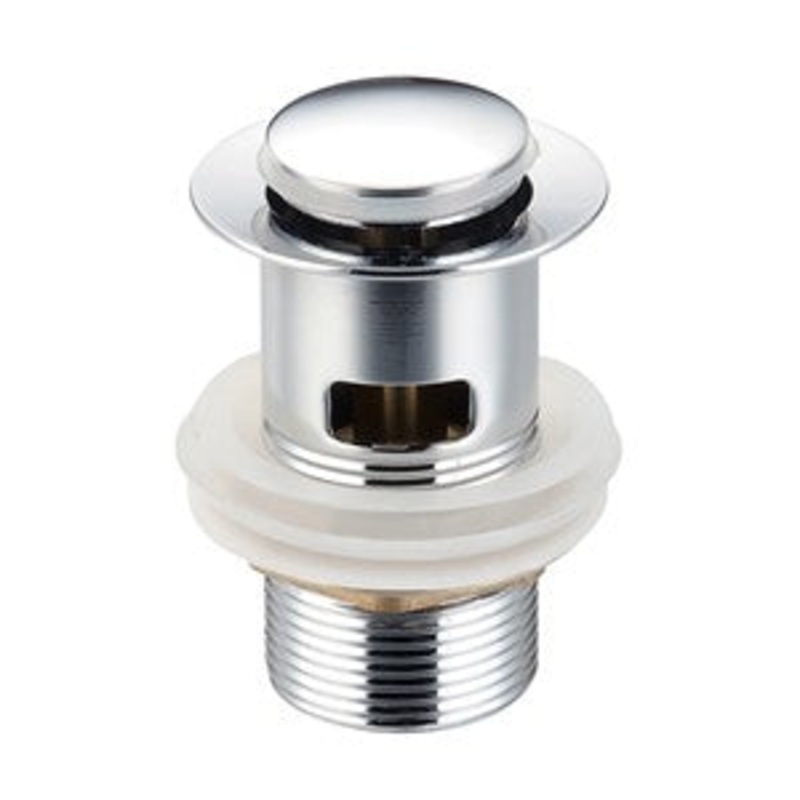 AQS111 – KeyPlumb – Push Down Clicker Basin Waste – Slotted – Chrome