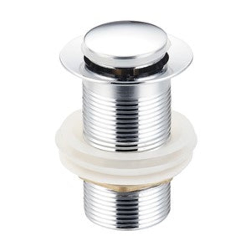 AQS112 – KeyPlumb – Push Down Clicker Basin Waste – Unslotted – Chrome