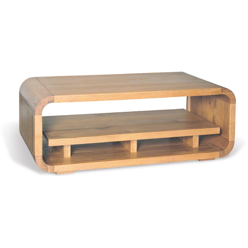 LUXFORD Solid Oak Coffee Table With Shelf