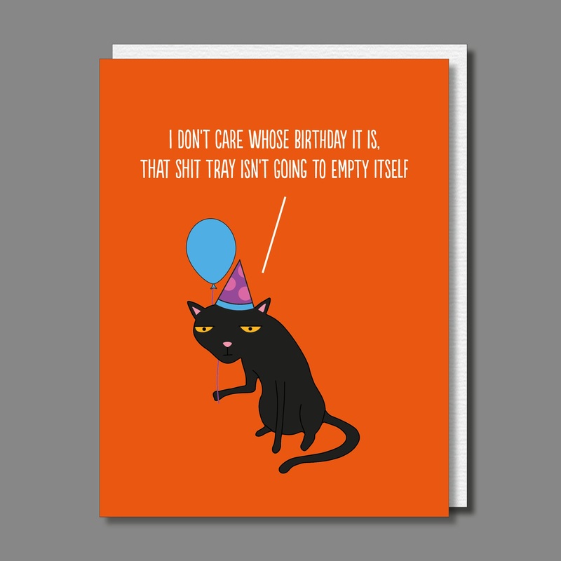 Shit Tray Rude Birthday Card