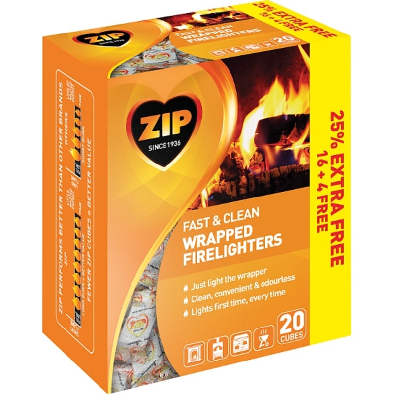 ZIP Firelighters Fast N Clean