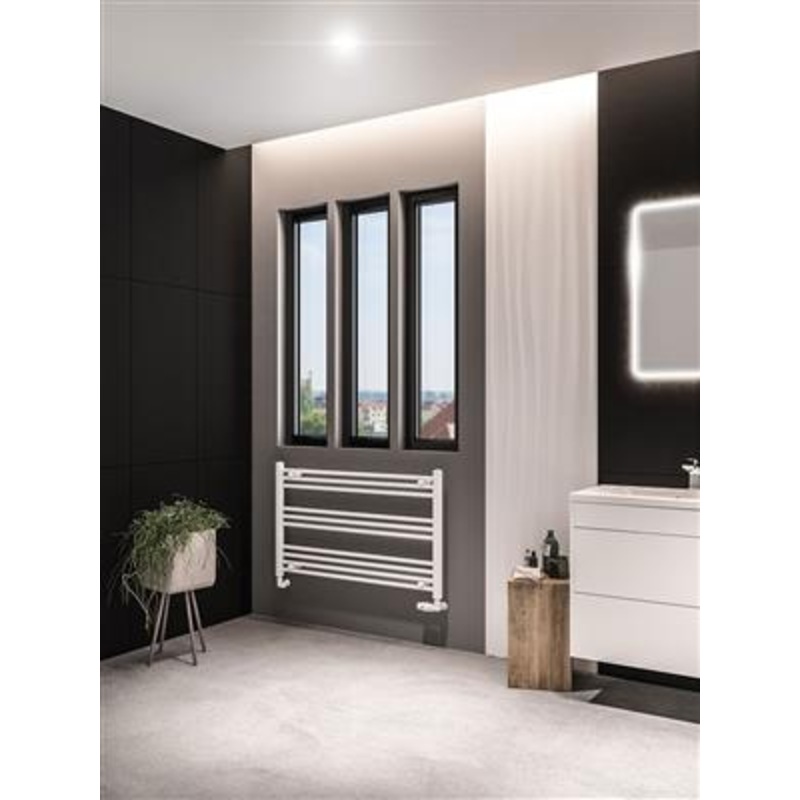 Wingrave Matt White Straight Towel Radiator 600 x 1200mm