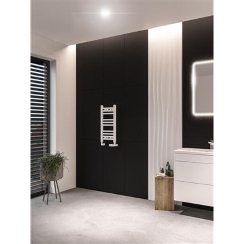 Wingrave Matt White Straight Towel Radiator 600 x 400mm