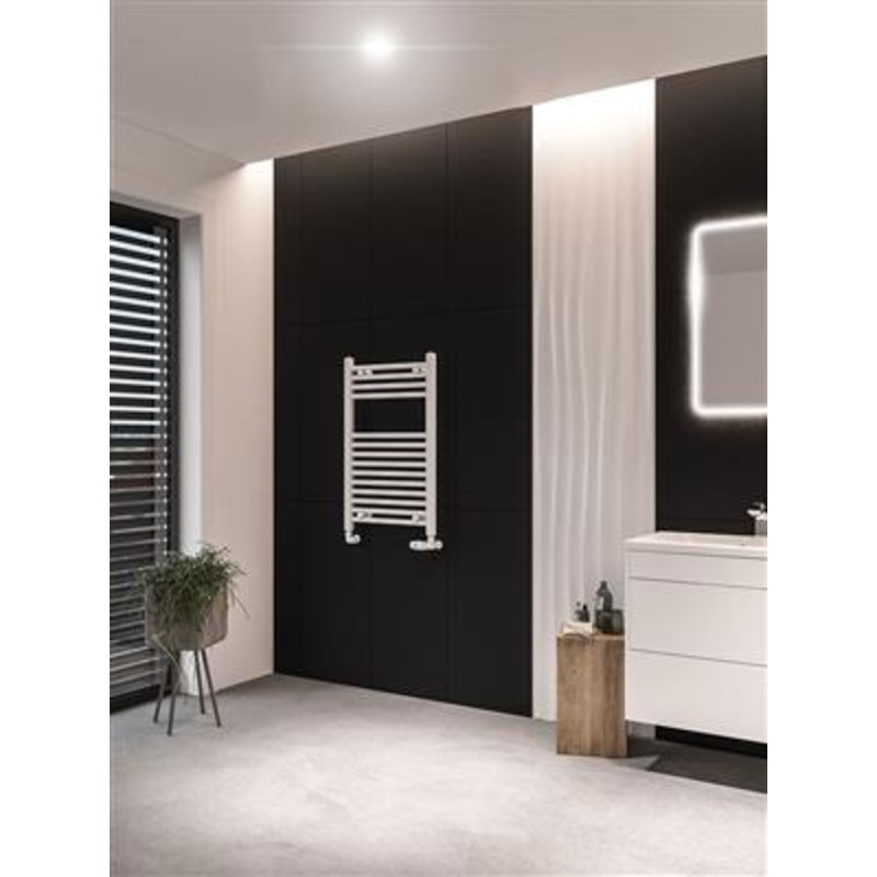 Wingrave Matt White Straight Towel Radiator 800 x 500mm