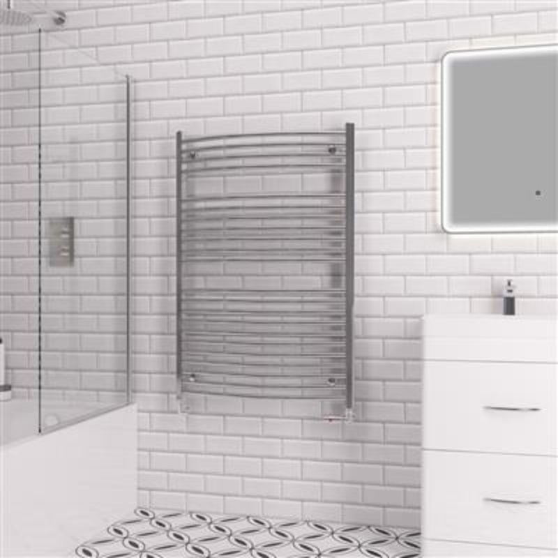 Biava Chrome Curved Multi-Towel Rail 1118 x 450mm