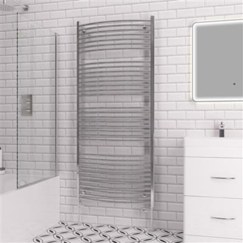 Biava Chrome Curved Multi-Towel Rail 1720 x 600mm