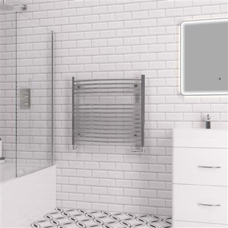 Biava Chrome Curved Multi-Towel Rail 688 x 600mm