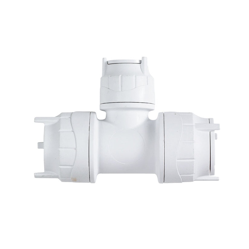 PolyFit 22mm x 22mm x 15mm Branch Reducing Tee White OFIT1122