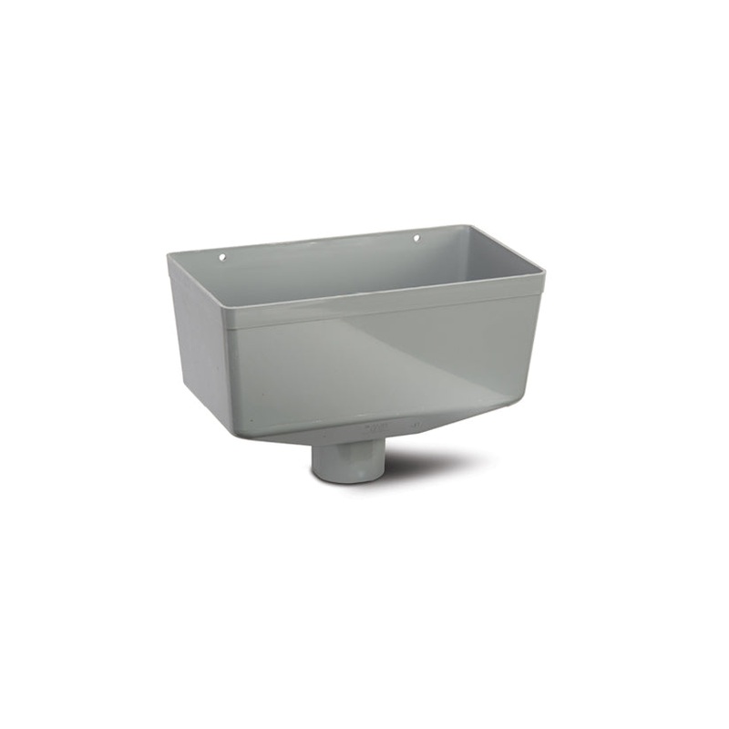Polypipe Round 68mm Downpipe Standard Hopper Grey RW130