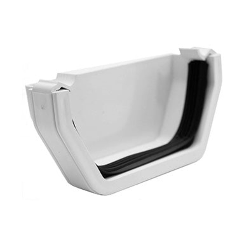 Polypipe Square 75mm External Stop End White RW207-W