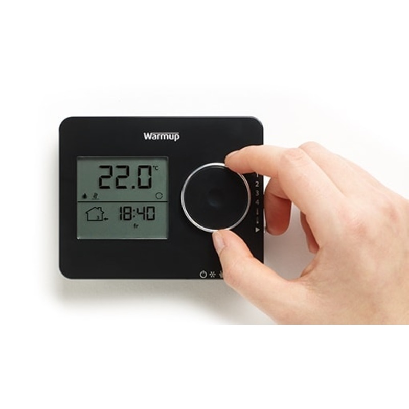 WarmupTempo Programmable Thermostat – Piano Black ELT PB