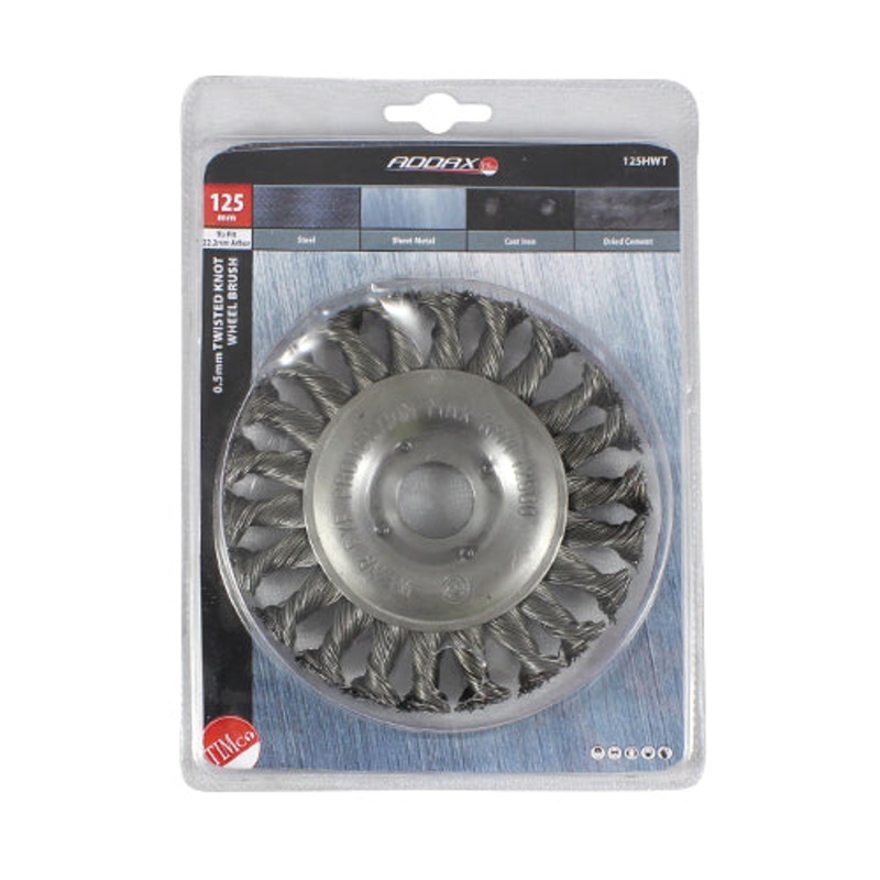 Timco Wheel Brush – Twisted Knot Steel Wire 125mm