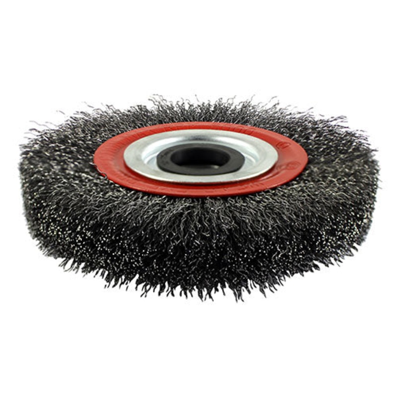 Timco Wheel Brush with Plastic Reducer Set – Crimped Steel Wire 200mm