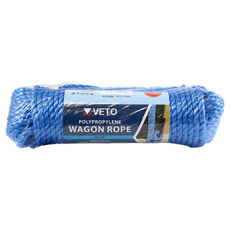 Timco Wagon Rope – Blue Polypropylene 9mm x 27m