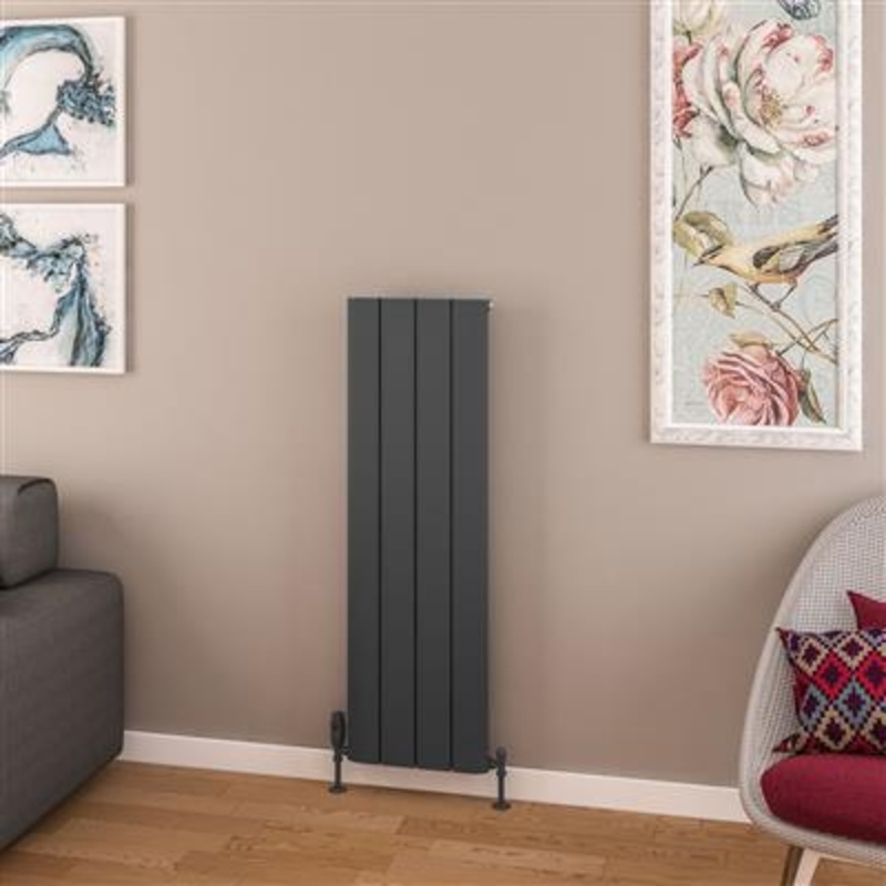 Withington Matt Anthracite Aluminium Radiator 1200 x 375mm