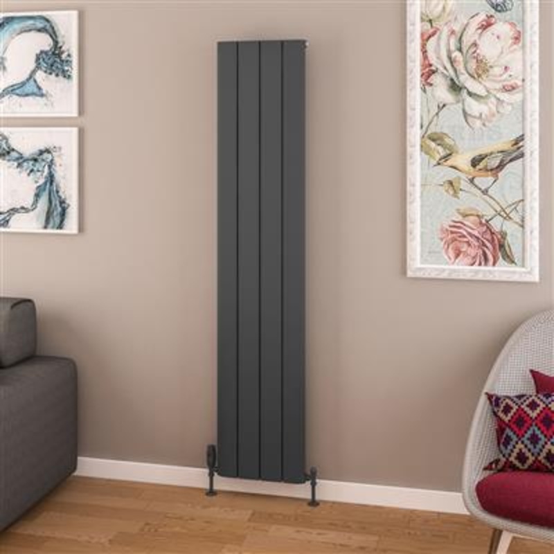 Withington Matt Anthracite Aluminium Radiator 1800 x 375mm
