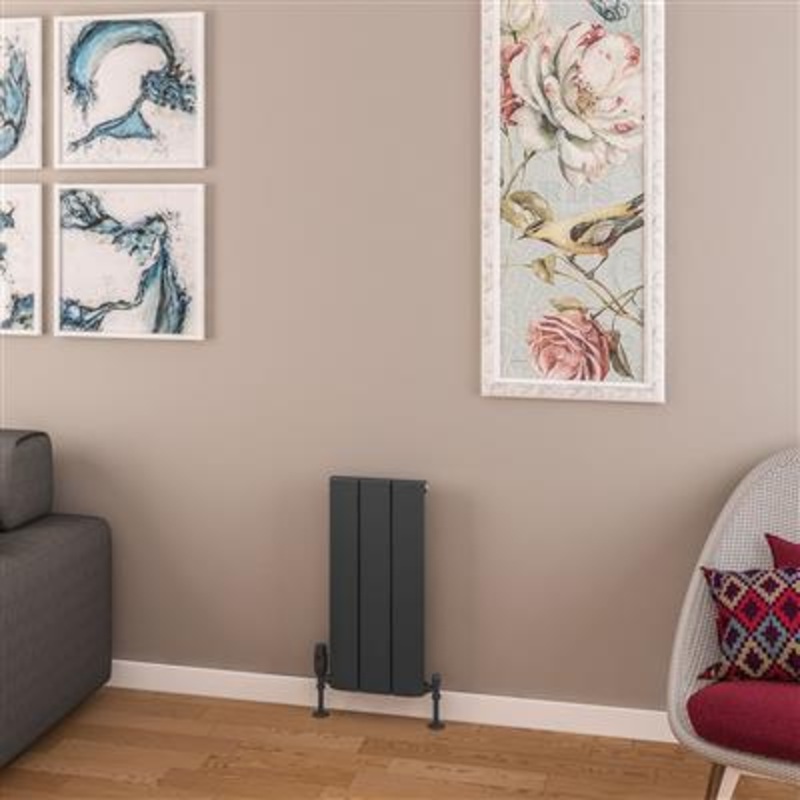 Withington Matt Anthracite Aluminium Radiator 600 x 280mm