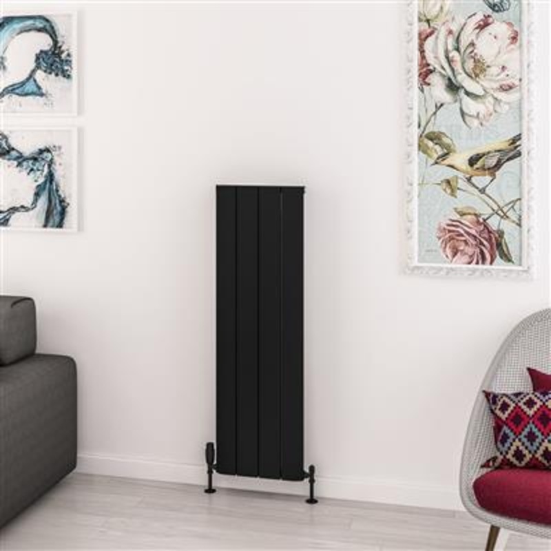 Withington Matt Black Aluminium Radiator 1200 x 280mm
