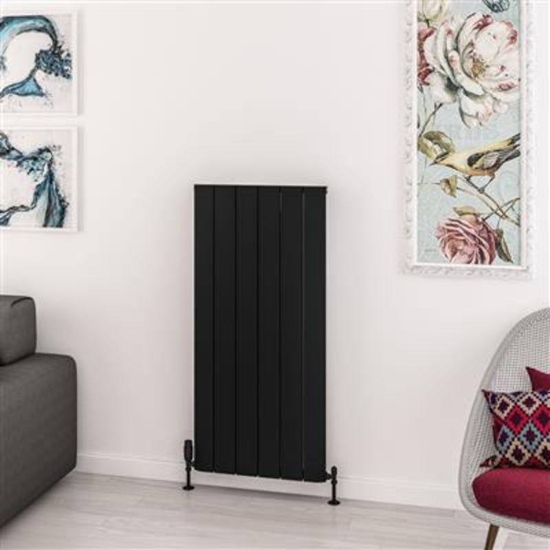 Withington Matt Black Aluminium Radiator 1200 x 470mm