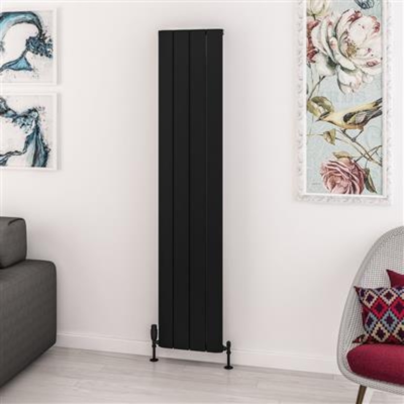 Withington Matt Black Aluminium Radiator 1800 x 280mm