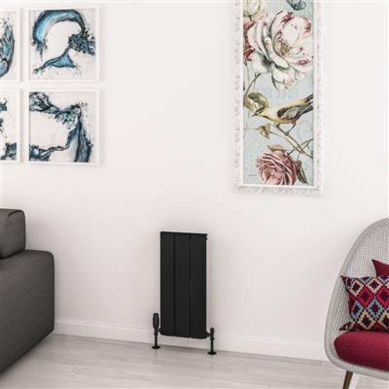 Withington Matt Black Aluminium Radiator 600 x 280mm