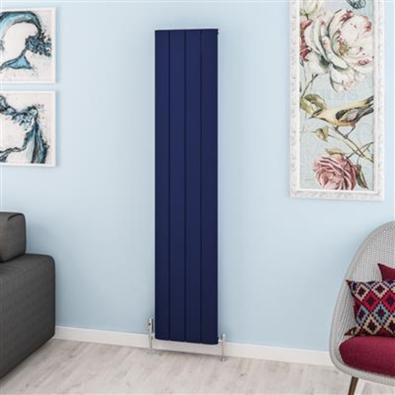 Withington Matt Cobalt Blue Aluminium Radiator 1800 x 280mm