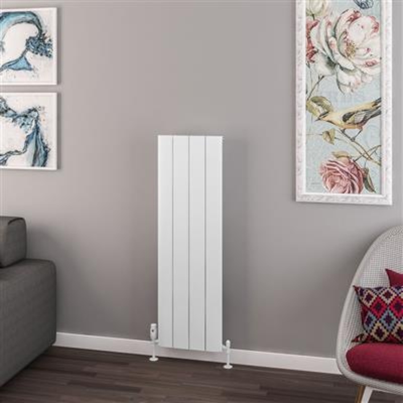 Withington Matt White Aluminium Radiator 1200 x 375mm