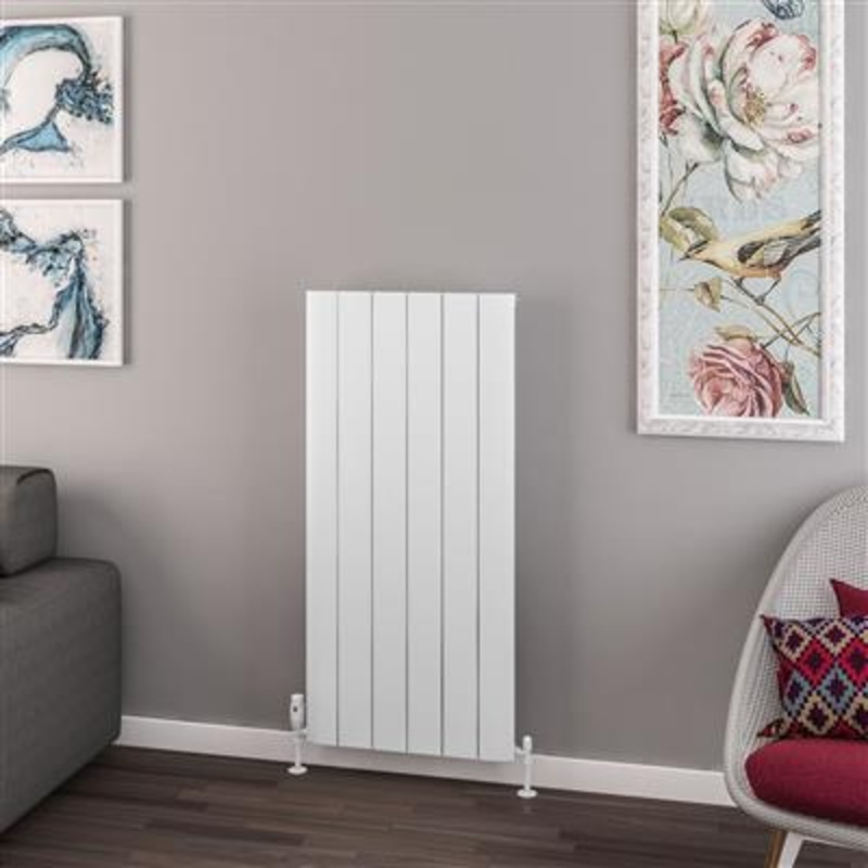 Withington Matt White Aluminium Radiator 1200 x 470mm