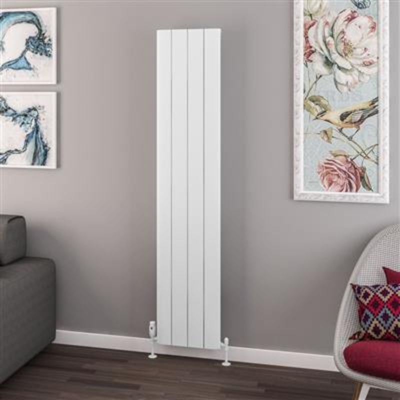 Withington Matt White Aluminium Radiator 1800 x 375mm
