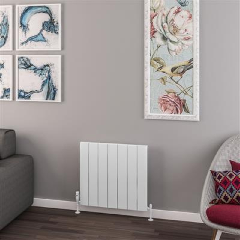 Withington Matt White Horizontal Aluminium Radiator 600 x 470mm