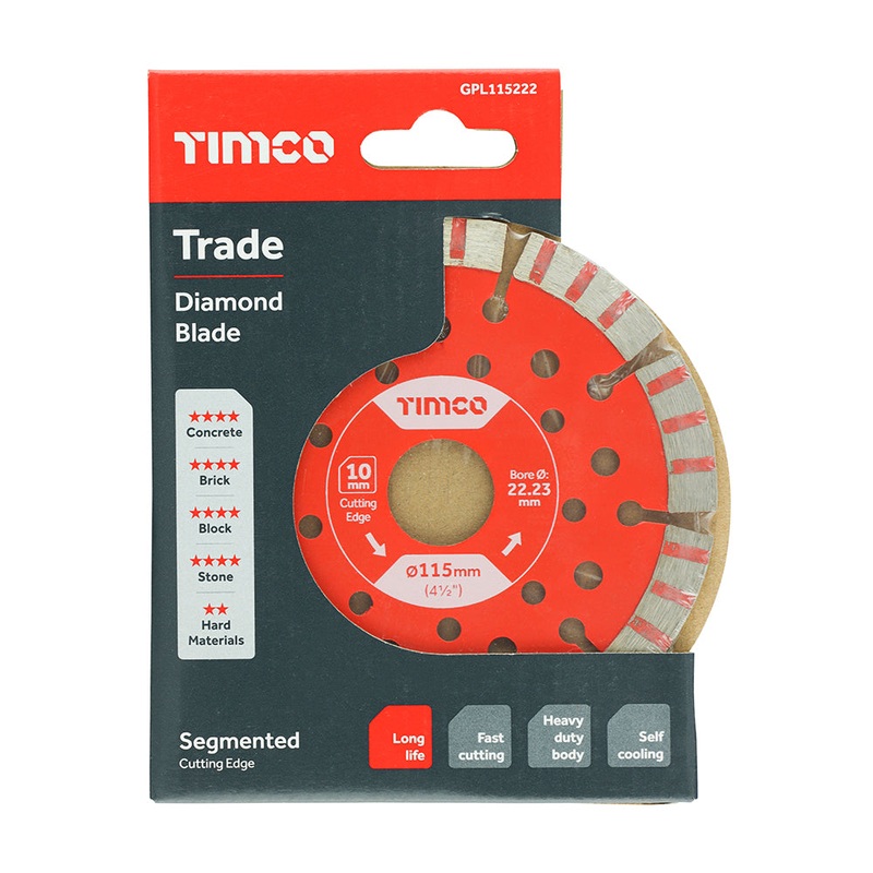 Timco Trade Diamond Blade – Segmented 115 x 22.2