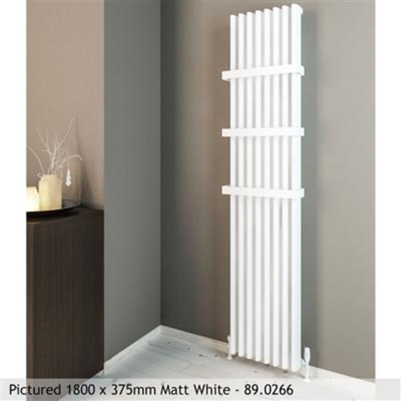 Witney Matt White Vertical Aluminium Radiator 1800 x 280mm